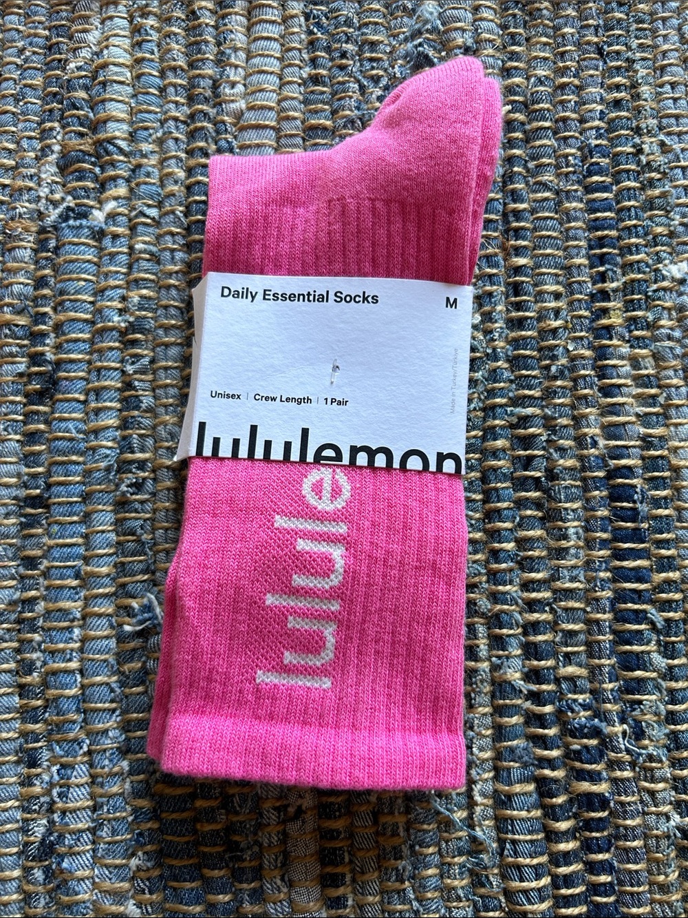 lululemon athletica Pink Daily Essential Crew Socks